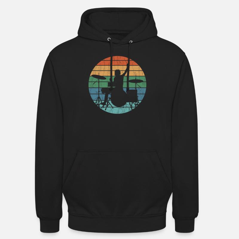 Cadeau de batteur de batterie - Sweat-shirt à capuche unisexe - noir