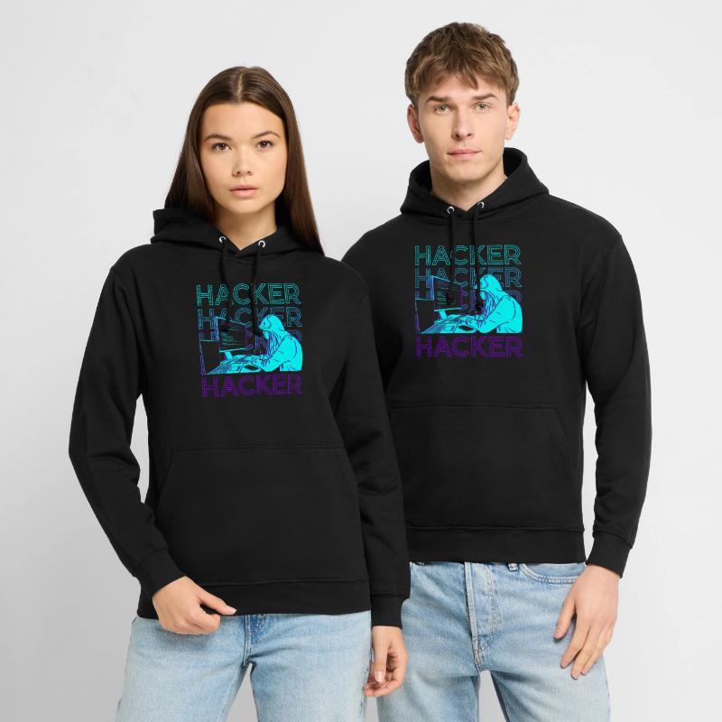 Hacker Hacking Hack Codage Programmation Rétro Sweat-shirt à capuche unisexe