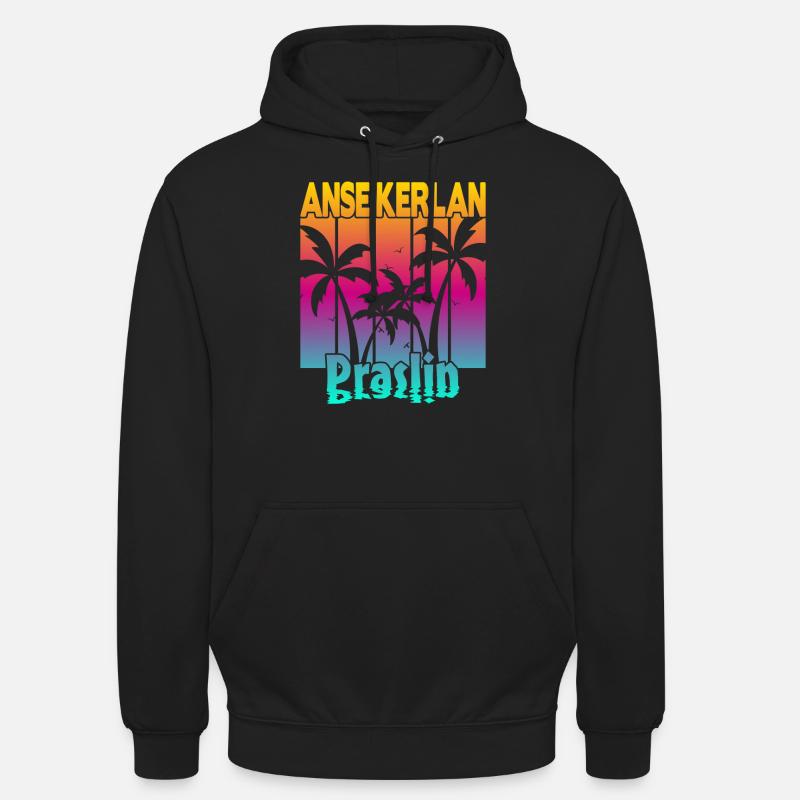 Anse Kerlan Praslin - Sweat-shirt à capuche unisexe - noir