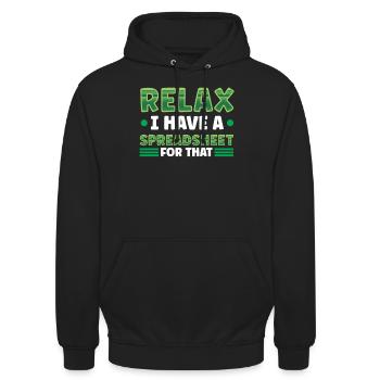Ich Habe Ein Spreadsheet Dafür Tabelle Buchhalter - Unisex Hoodie - Schwarz - Vorne - Alina (178cm) & Michal (187cm)