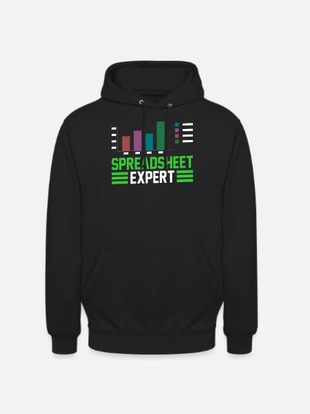 Tableur Expert Table Comptable - Sweat-shirt à capuche unisexe - noir