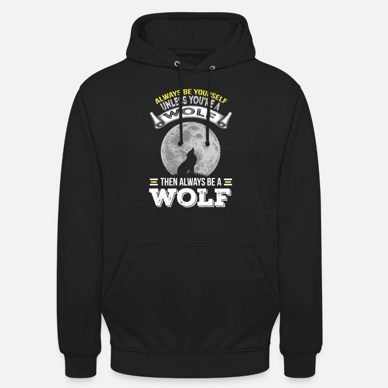 Wolf Wolf Pack Pleine Lune Hurlements Loups - Sweat-shirt à capuche unisexe - noir