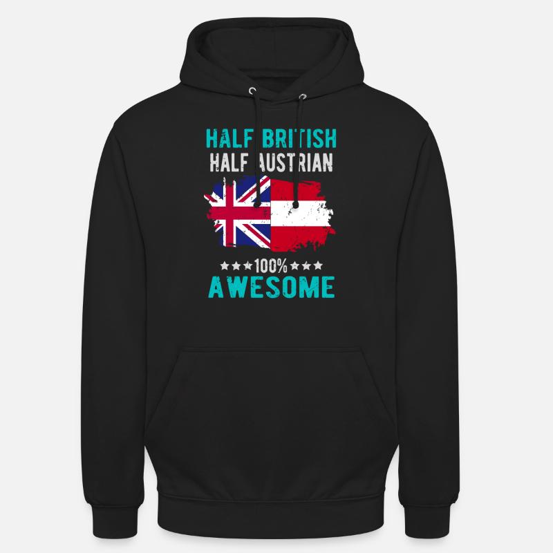 Half British Half Austrian - Unisex Hoodie - black