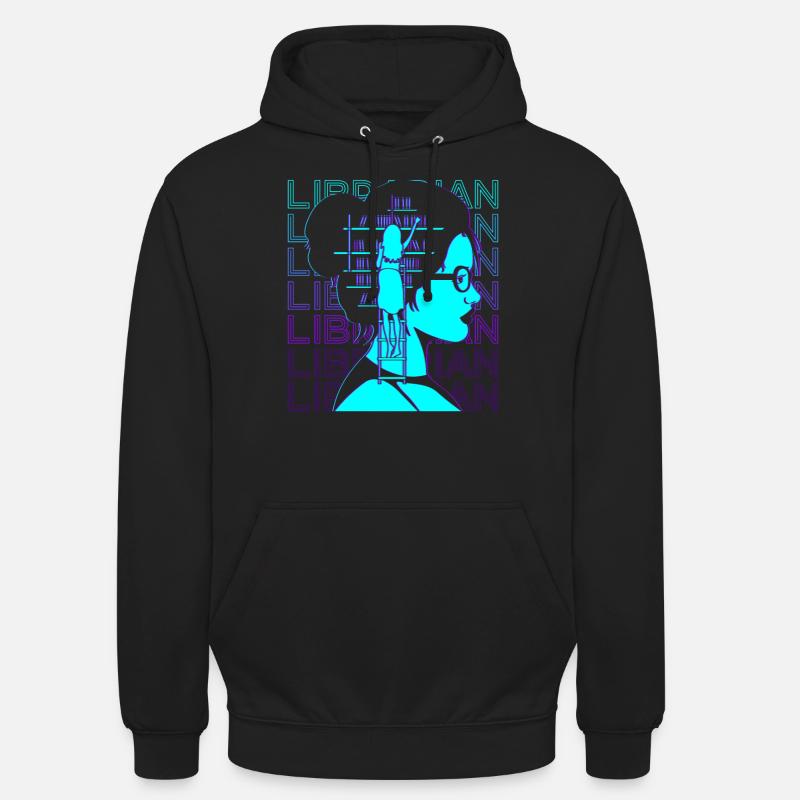 Bibliothécaire Rétro - Sweat-shirt à capuche unisexe - noir