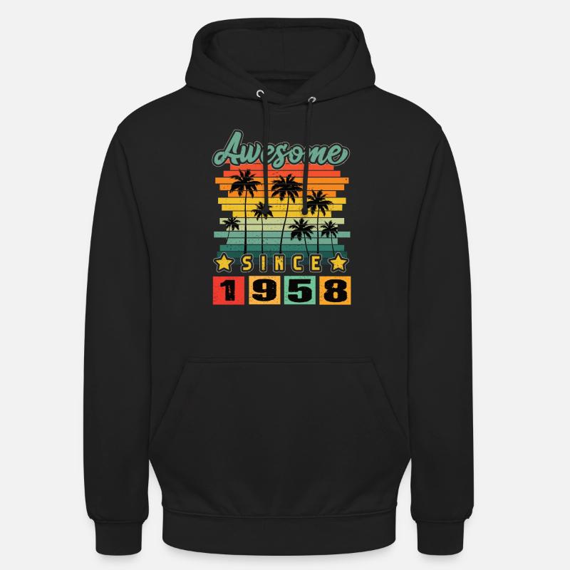 Génial depuis 1958 - Sweat-shirt à capuche unisexe - noir