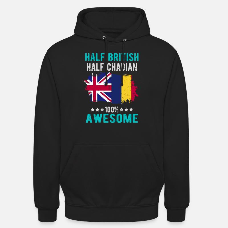 Halb Brite Halb Tschader - Unisex Hoodie - Schwarz