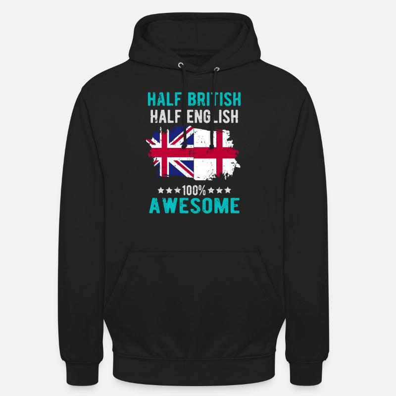 Halb Brite Halb Engländer - Unisex Hoodie - Schwarz