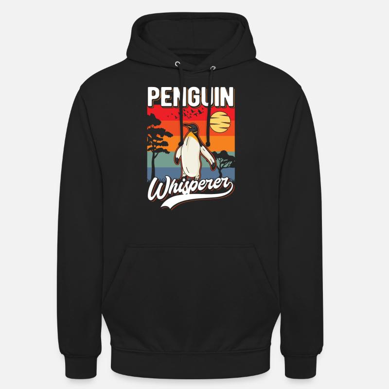 Pinguin Flüsterer Pingouin Chuchoteur - Sweat-shirt à capuche unisexe - noir