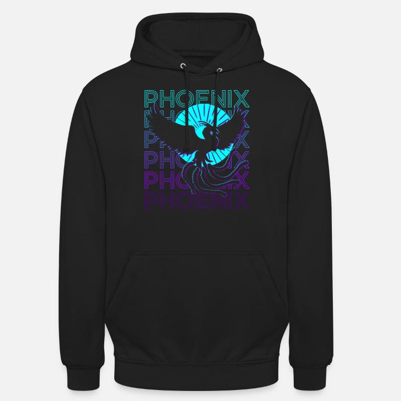 Phoenix Retro - Unisex Hoodie - Schwarz