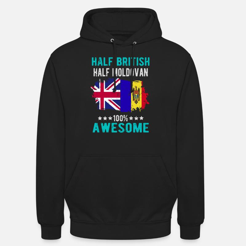 Halb Brite Halb Moldawier - Unisex Hoodie - Schwarz