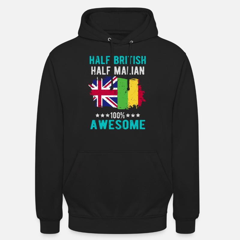 Halb Brite Halb Malier - Unisex Hoodie - Schwarz