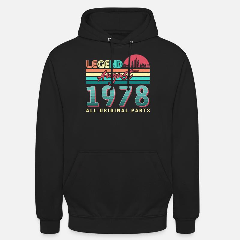 Retro 1978 August - Unisex Hoodie - black