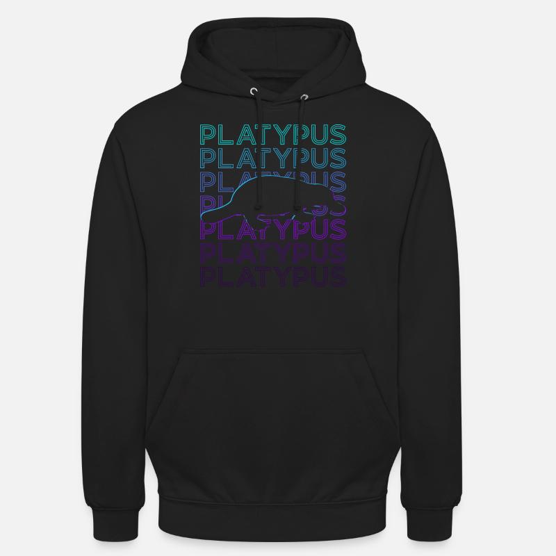 Schnabeltier Retro - Unisex Hoodie - Schwarz