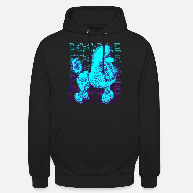 Caniche Rétro - Sweat-shirt à capuche unisexe - noir
