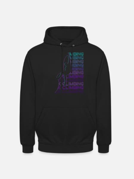 Felsklettern Felskletterer Retro - Unisex Hoodie - Schwarz