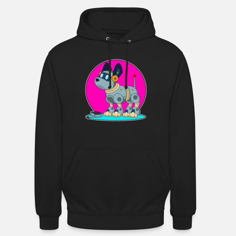 Le chien comme robot - Sweat-shirt à capuche unisexe - noir