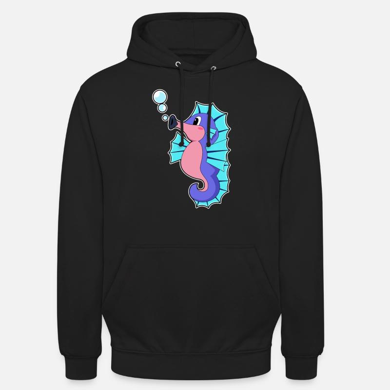 Hippocampe - Sweat-shirt à capuche unisexe - noir