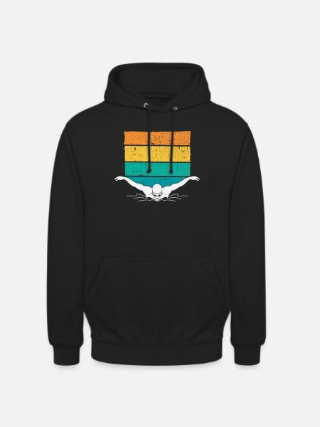 Swimming Trainer, Coaches Swimmer Swimmer - Unisex Hoodie - black