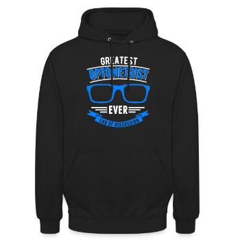 Optiker Geschenk Augenoptiker - Unisex Hoodie - Schwarz - Vorne - Alina (178cm) & Michal (187cm)