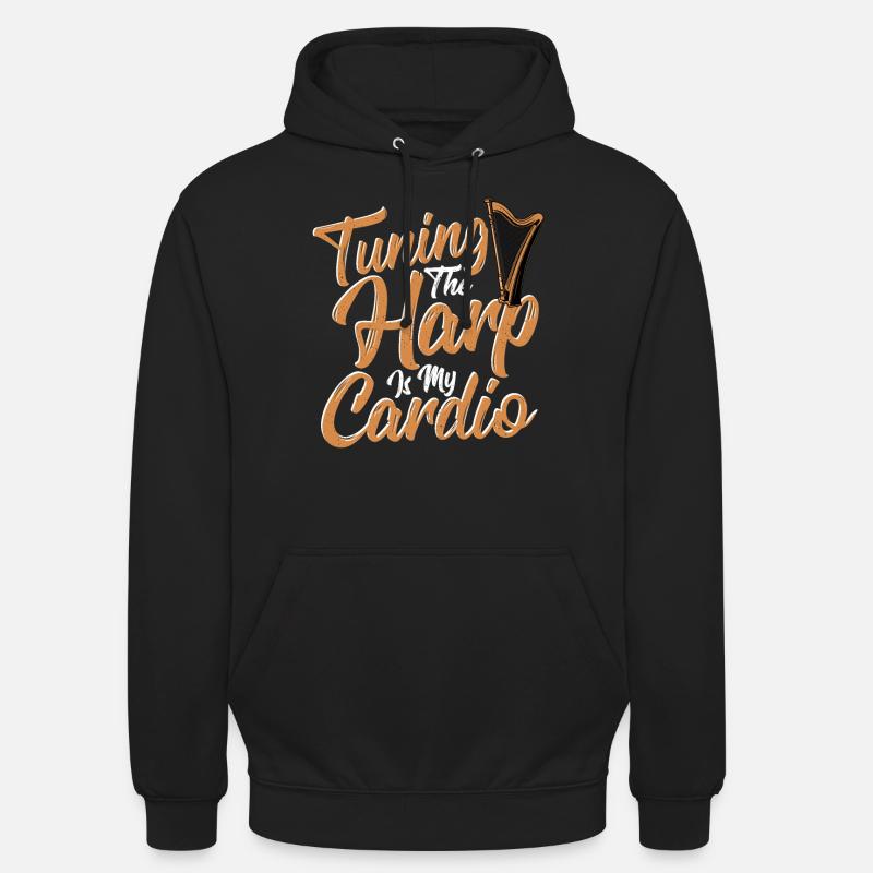 Design Eines Harfeninstruments Für Einen - Unisex Hoodie - Schwarz