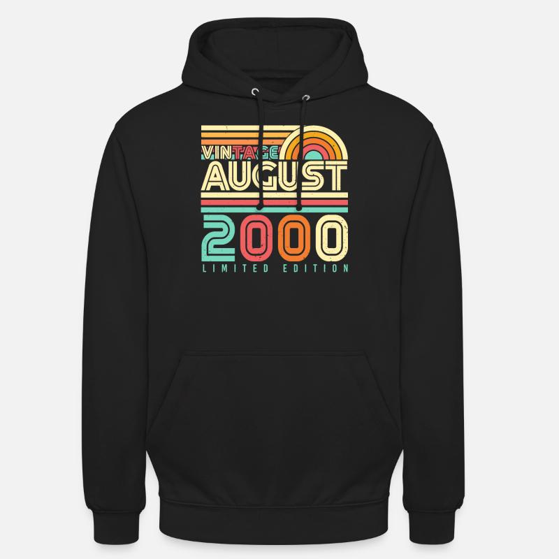 Geboren Im August 2000 - Unisex Hoodie - Schwarz