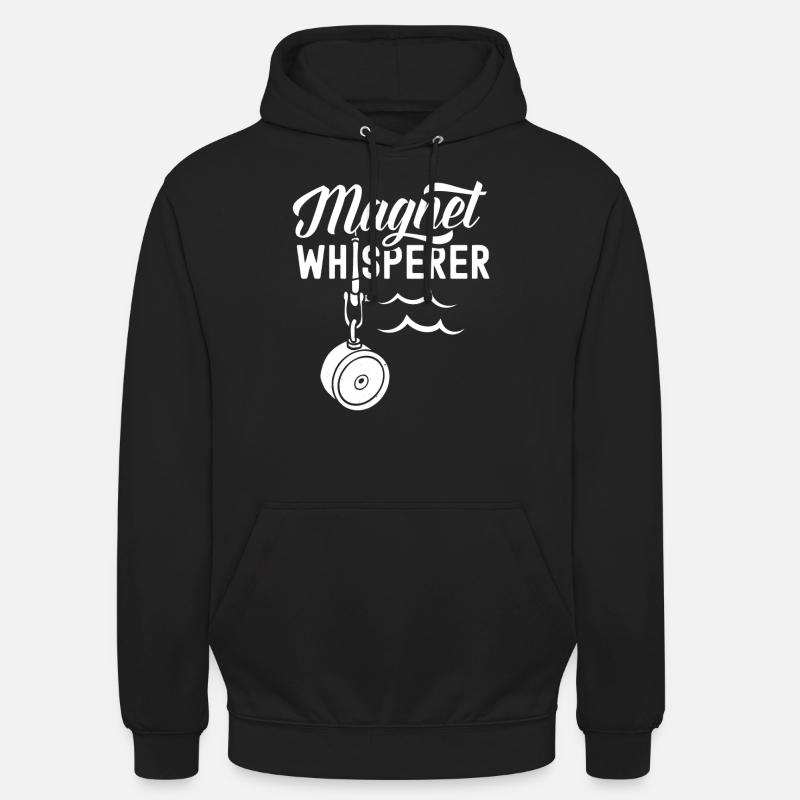 Magnetflüsterer Magnetfischen Magnetfischer - Unisex Hoodie - Schwarz