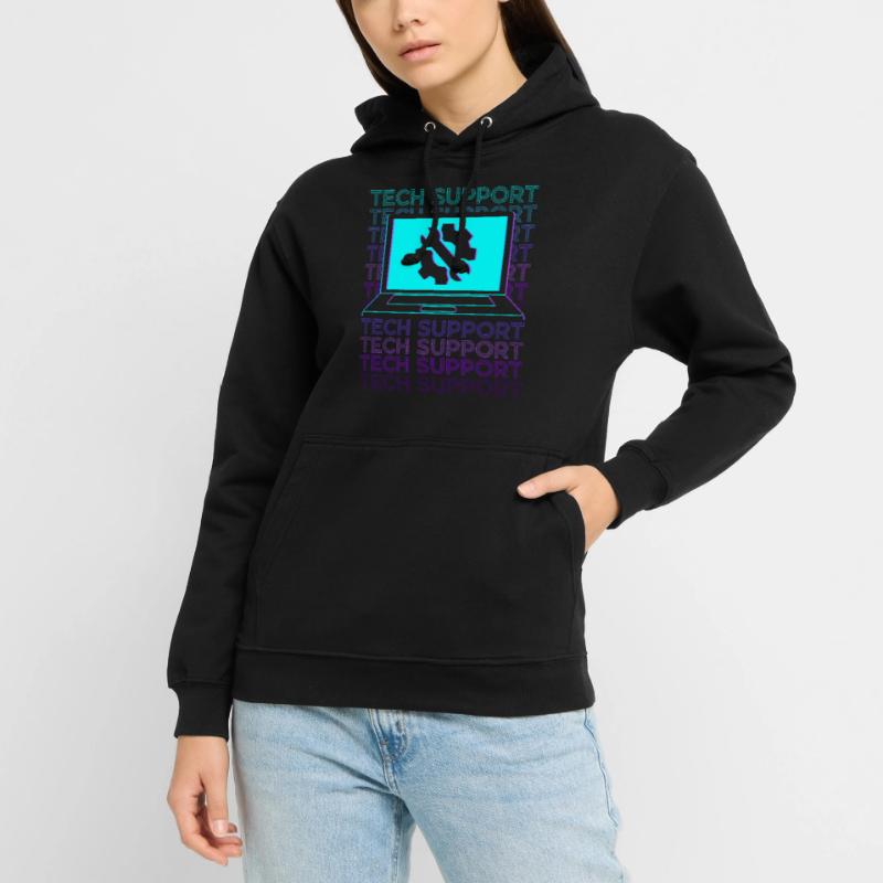 Support technique Support technique Sweat-shirt à capuche unisexe