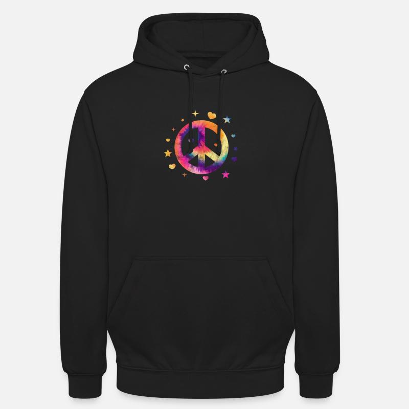 Hippie - Sweat-shirt à capuche unisexe - noir
