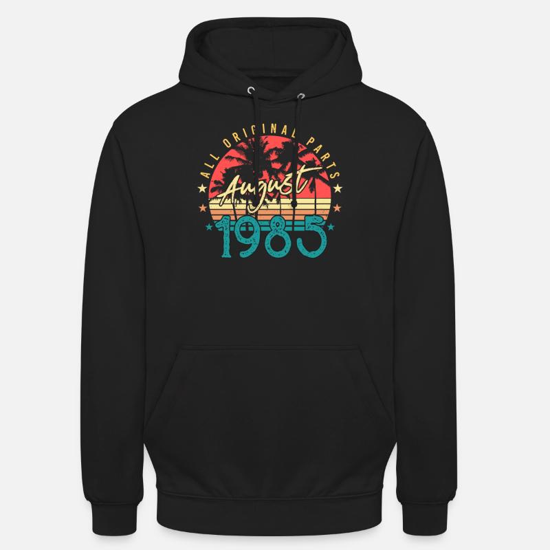 August 1985 Geschenkidee - Unisex Hoodie - Schwarz