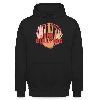 Bullying Stop Bullying Bullies Stop Bullies - Unisex Hoodie - black - Front - Alina (178cm) & Michal (187cm)