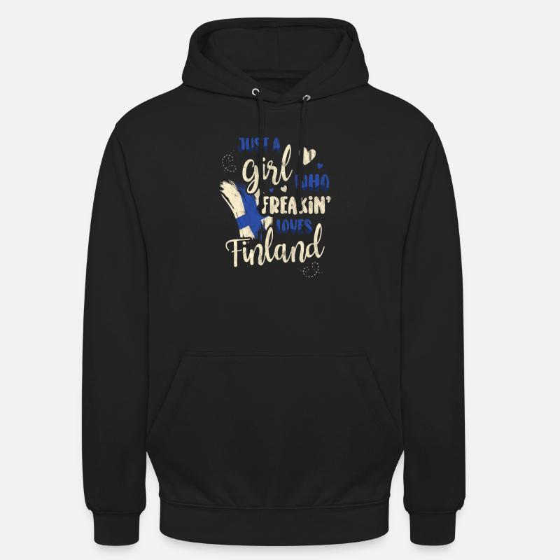 Finlande - Sweat-shirt à capuche unisexe - noir