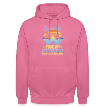 Retraite Idée cadeau Retraité Collègue de travail - Sweat-shirt à capuche unisexe - rose - Devant - Alina (178cm) & Michal (187cm)