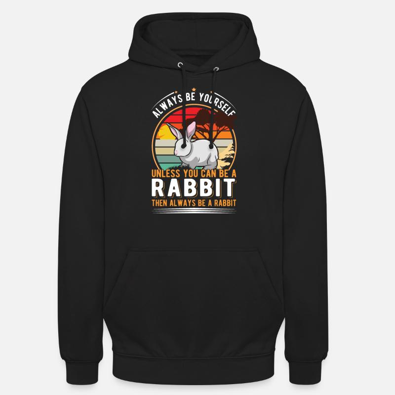 Lapin Lapin Lapin Lapin - Sweat-shirt à capuche unisexe - noir