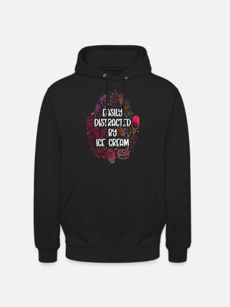 Ice Cream Cone Popsicle Easily - Unisex Hoodie - black