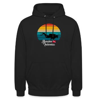 Bunaken Indonesia Diving - Unisex Hoodie - Schwarz - Vorne - Alina (178cm) & Michal (187cm)