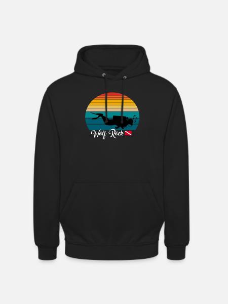 Wolf Rock Australia Diving - Unisex Hoodie - black