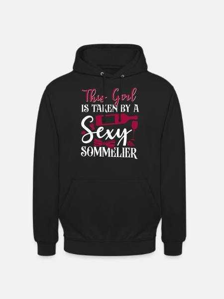 Sommelier Wine Drinking Tasting - Unisex Hoodie - black