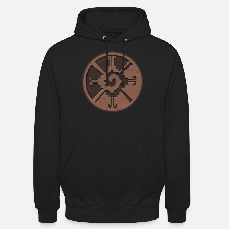 Hunab Ku Ometeotl Azteco Yucatec Maya Maya Inca - Felpa con cappuccio unisex - nero