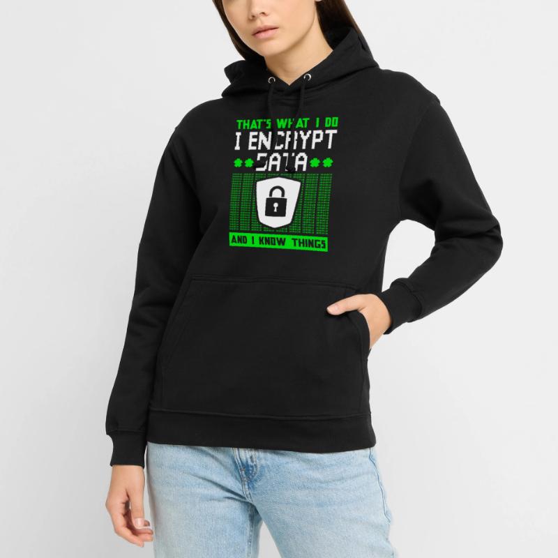 Encrypt cyber security data code Unisex Hoodie