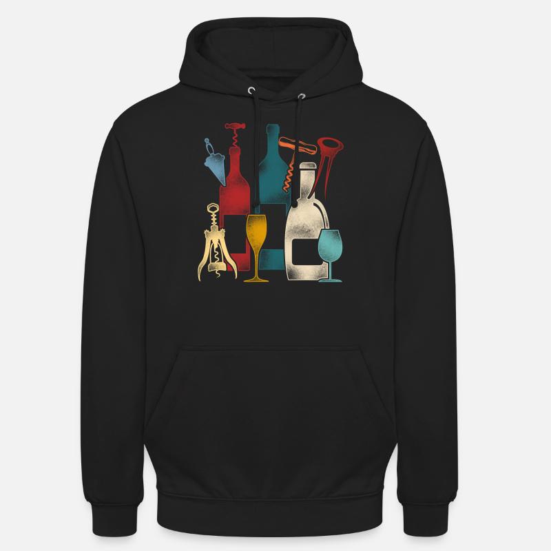 Sommelier Wine Drinking Tasting - Unisex Hoodie - Schwarz