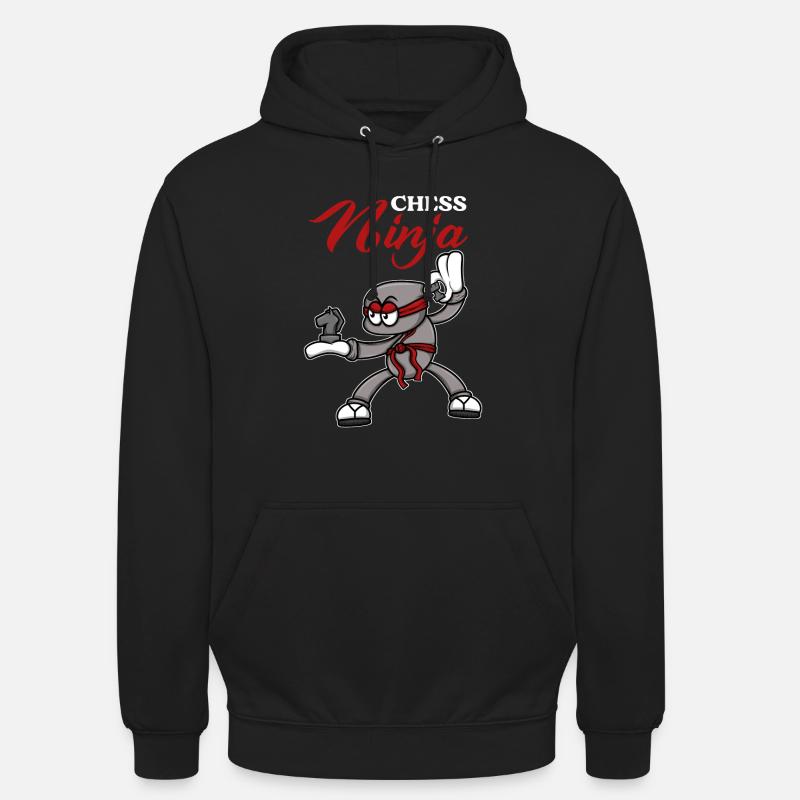 Échiquier Échecs Ninja Fighter Échecs - Sweat-shirt à capuche unisexe - noir