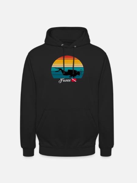 France Scuba Diving Gift - Unisex Hoodie - black