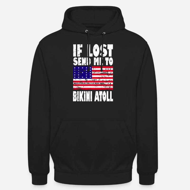 Drapeau de l’atoll de Bikini - Sweat-shirt à capuche unisexe - noir