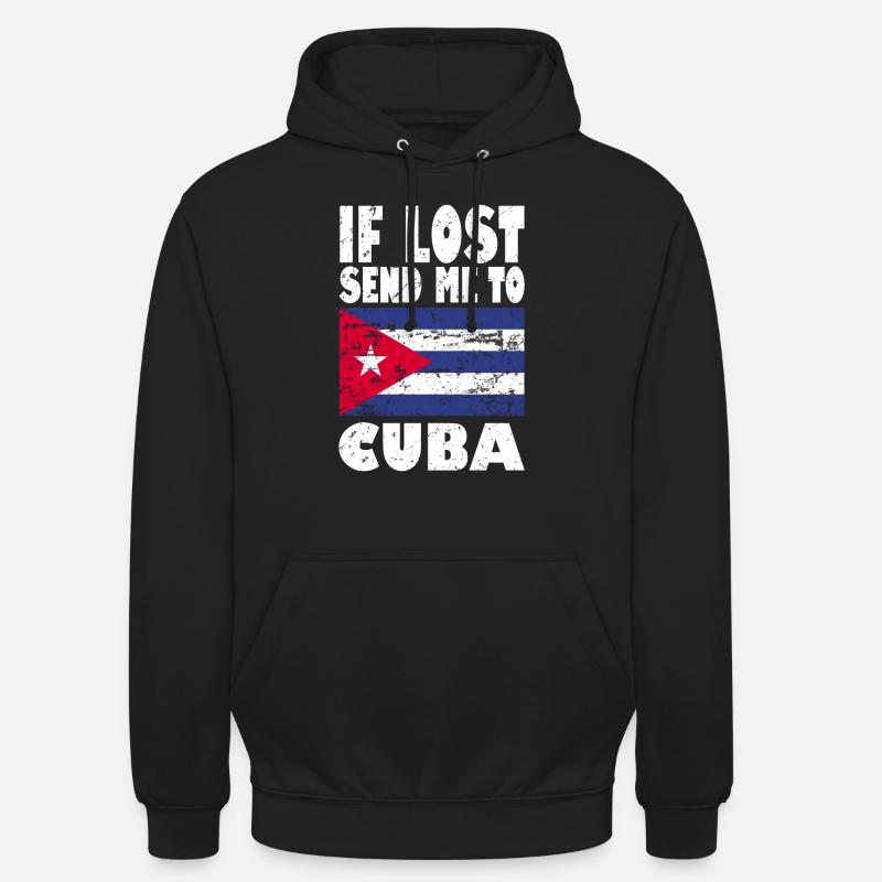 Cuba Flag Saying - Unisex Hoodie - black
