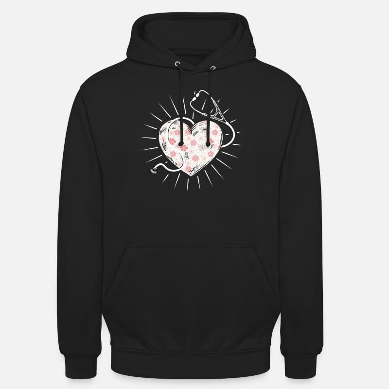 Infirmière infirmière - Sweat-shirt à capuche unisexe - noir