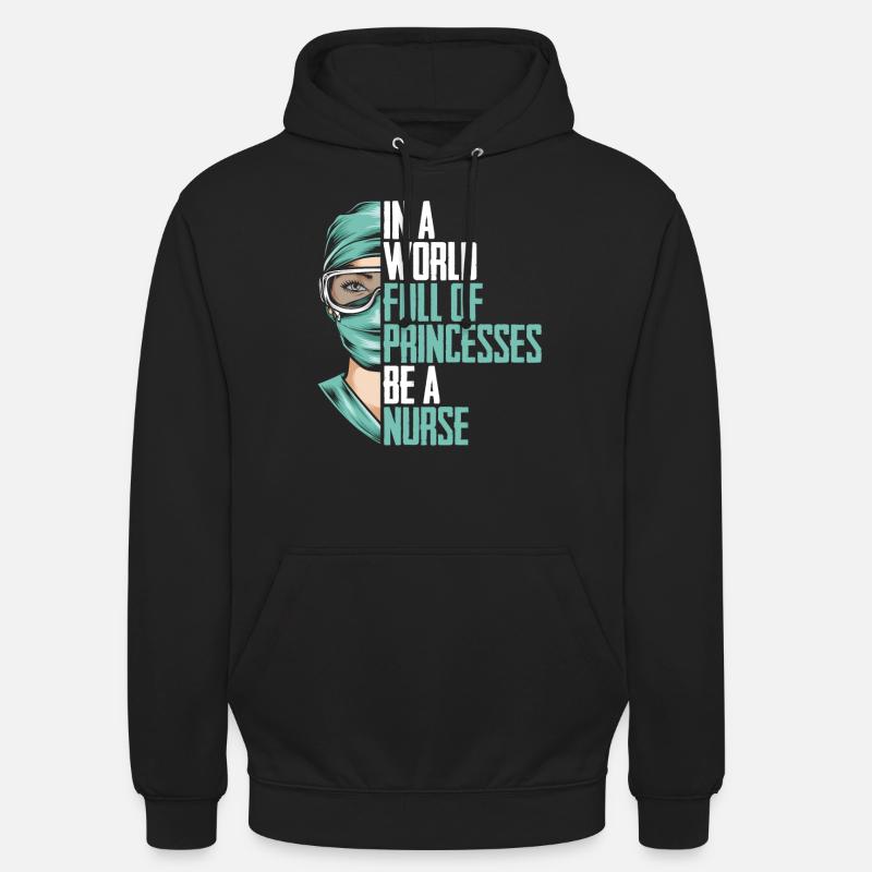 Infirmière infirmière - Sweat-shirt à capuche unisexe - noir