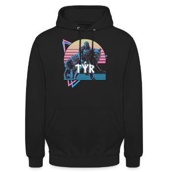 Tyr Nordischer Gott Asgard Nordische Mythologie Re - Unisex Hoodie - Schwarz - Vorne - Alina (178cm) & Michal (187cm)