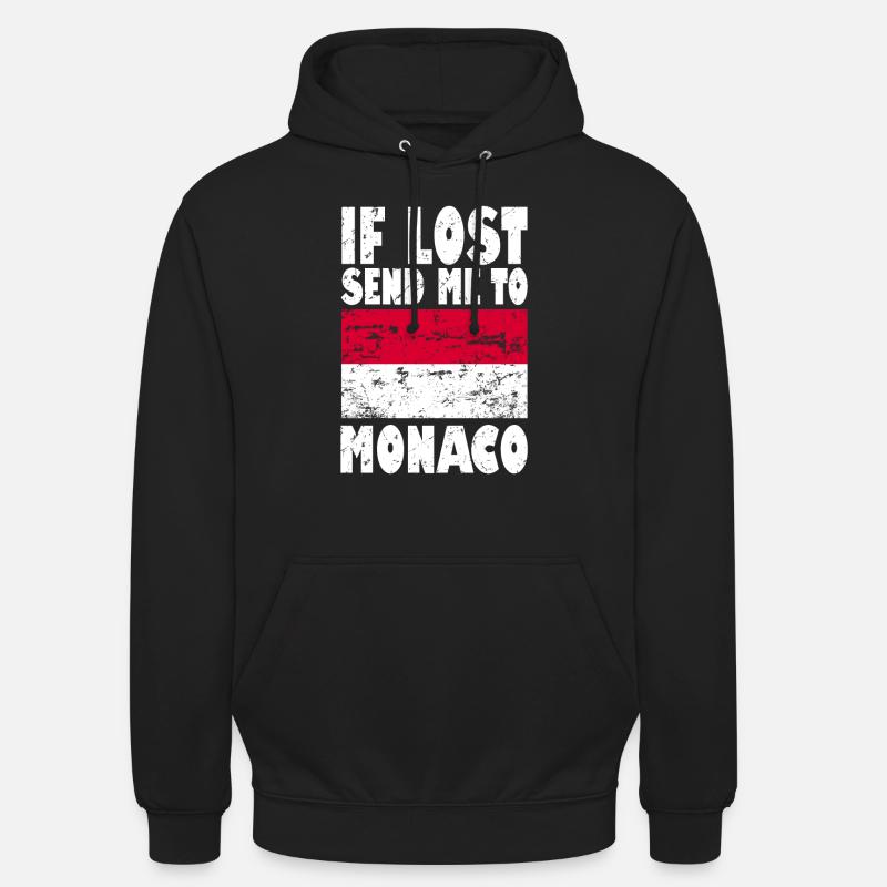 Drapeau de Monaco - Sweat-shirt à capuche unisexe - noir