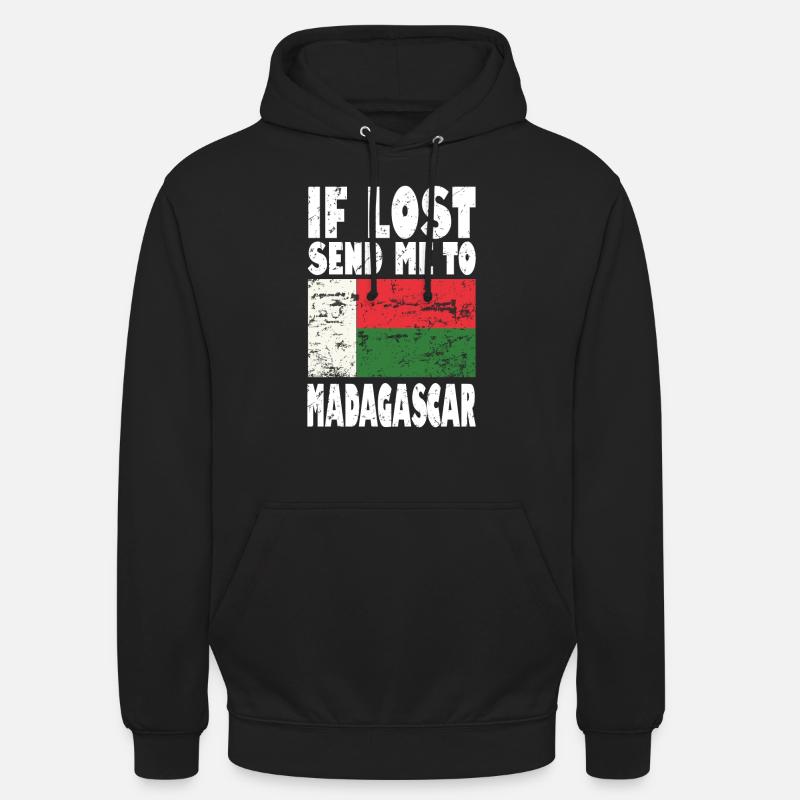 Drapeau de Madagascar - Sweat-shirt à capuche unisexe - noir