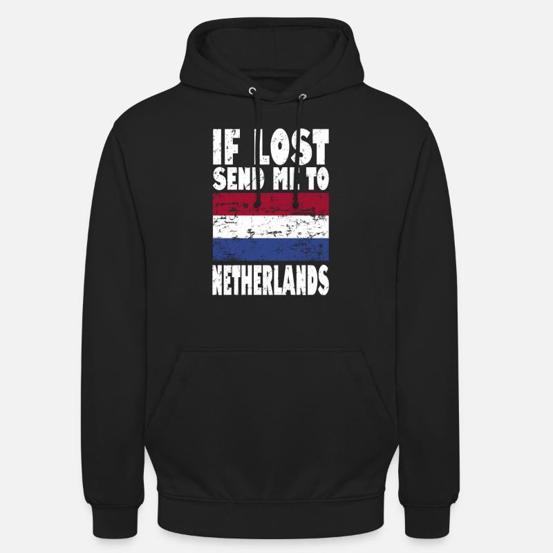 Drapeau des Pays-Bas - Sweat-shirt à capuche unisexe - noir